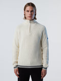Half-zipper wool sweater