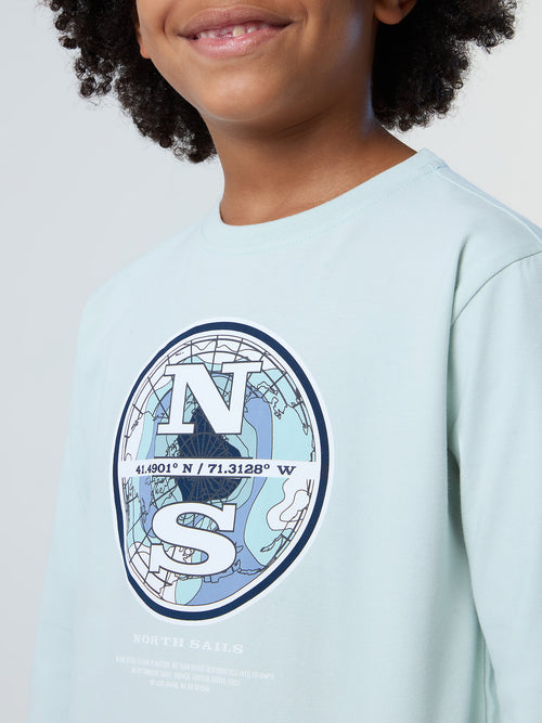 North Sails Long-sleeved T-shirt with ocean print